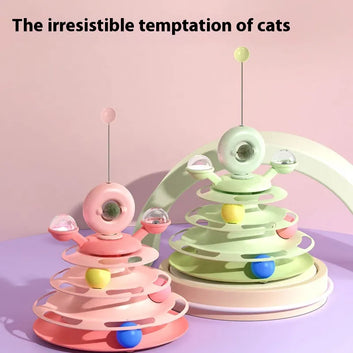 Interactive 4-Level Cat Tower Toy