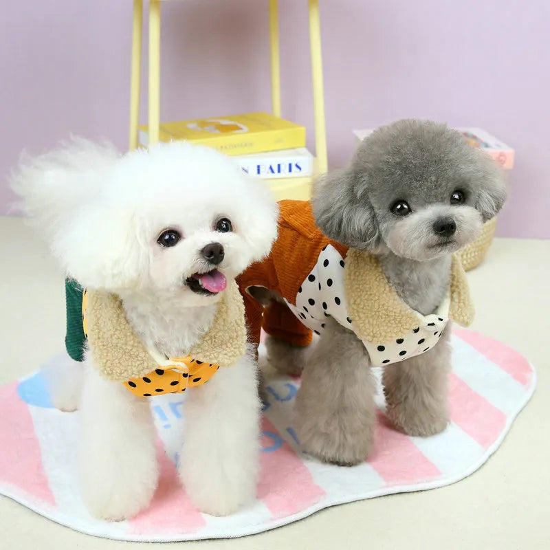 Warm Cotton-Padded Pet Jumpsuit for Winter & Autumn